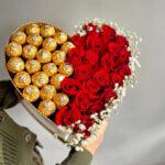 Kitisuru Valentine Heart Box - Roses & Ferrero Rocher Valentine's gift Kitisuru, Valentines day delivery Kitisuru, Romantic gifts Kitisuru Nairobi, Roses & Chocolate gift Kitisuru, Luxury valentine flowers Nairobi