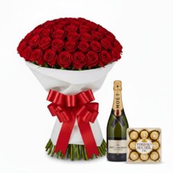 Valentine's flowers delivery Gigiri, Luxury valentine's roses Gigiri, Moet & roses valentine's combo, High end valentine's day gifts Gigiri , Premium roses moet combo